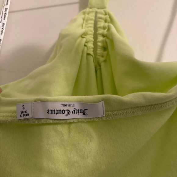 Juicy Couture Lime Green Terry Cloth Keyhole Halter Mini Dress - Size S - Picture 3 of 4
